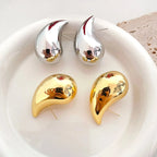 Grandes Boucles Clou d'Oreilles Goutte d'Eau argent