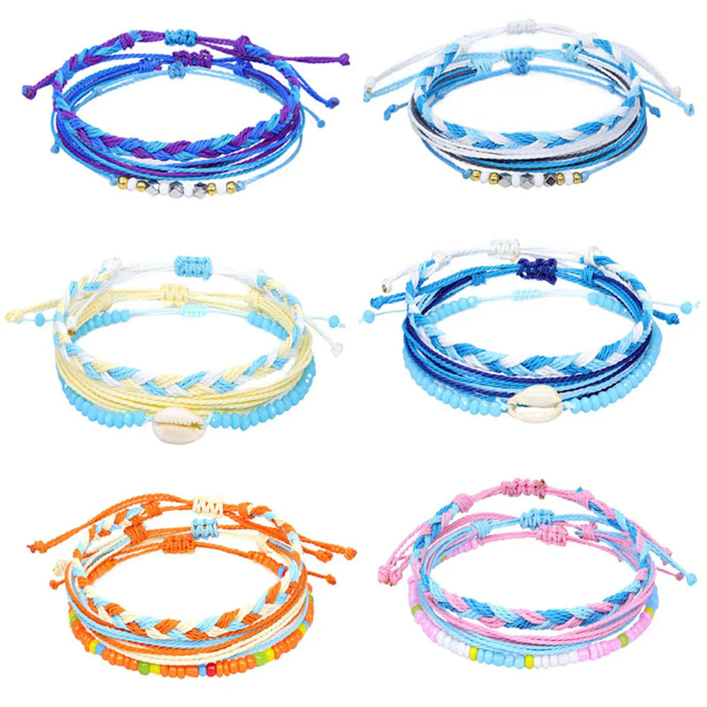 カラフルな防水ブラジリアンブレスレット 3本セット