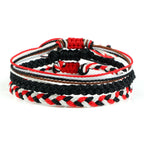 Lot de 3 bracelets brésiliens tressés multicolores
