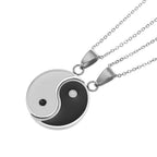 分離可能な陰陽ペンダント シルバー
