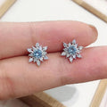 小さなスノーフレーク シルバー レディース ピアス