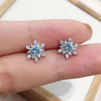 小さなスノーフレーク シルバー レディース ピアス
